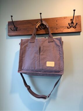 GASSDA Gray Canvas Multi-Pocket Tote Bag & Crossbody – Great Condition!